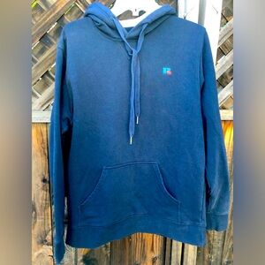Russell Athletic hooded sweatshirt, size medium, navy